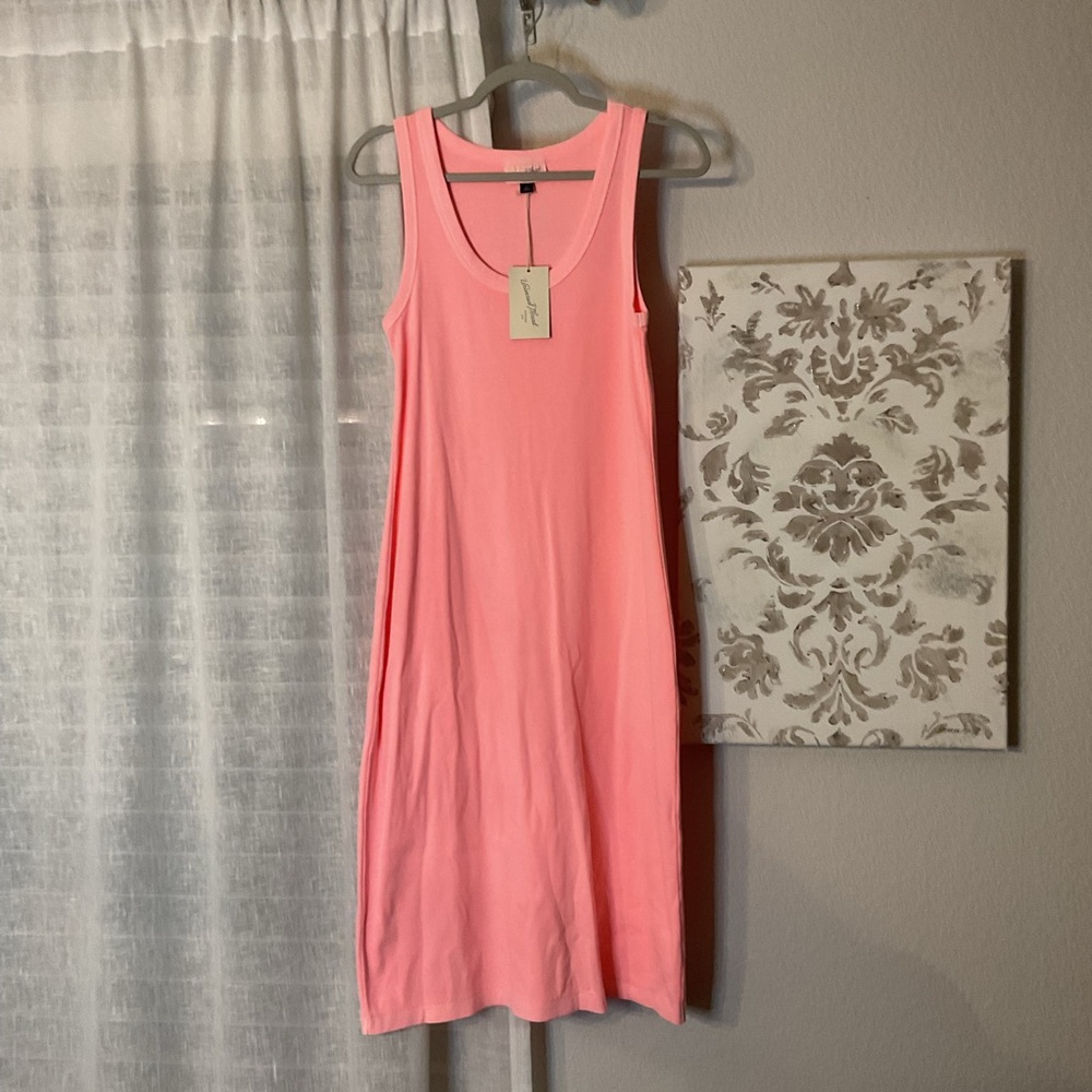 Universal Thread Pink Sleeveless Midi Tank Dress